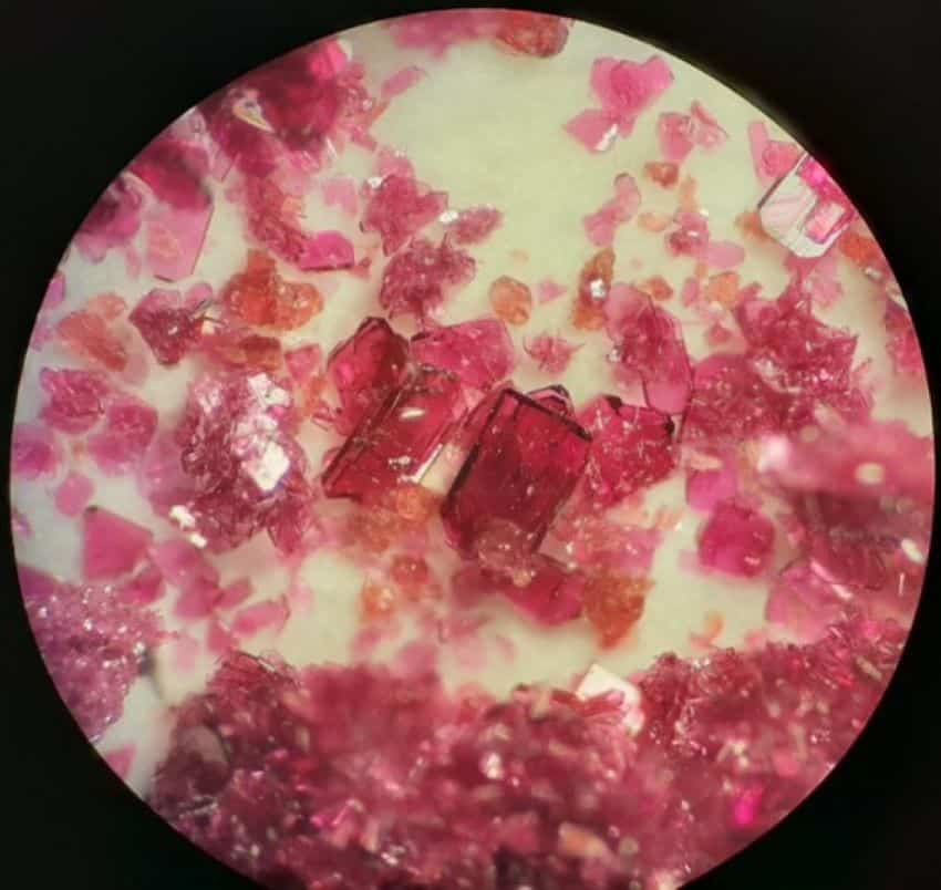 Pink crystals