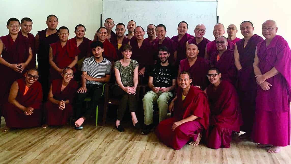 The monks with translators and teachers at the completion of the course.