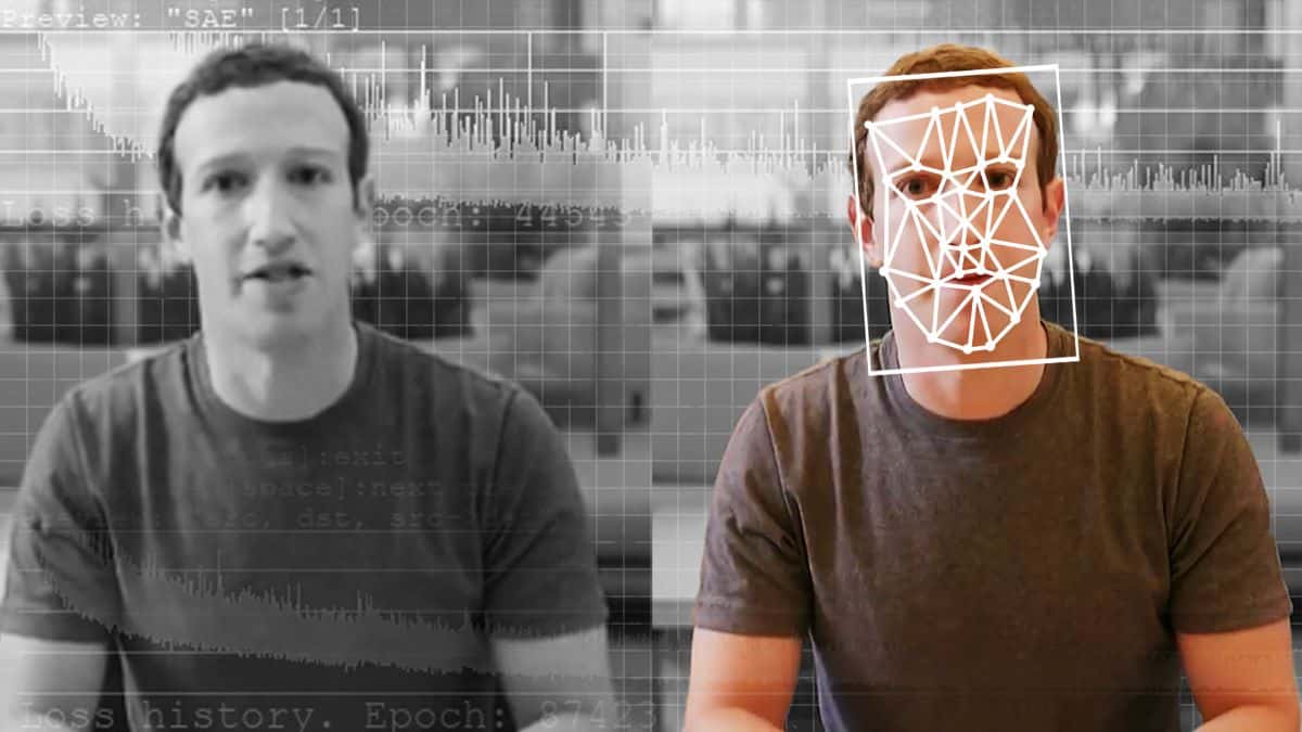 A comparison of the original and deepfakes video of Facebook CEO Mark Zuckerberg.