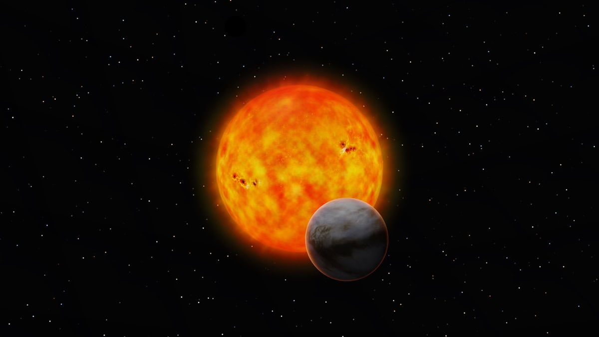 Artist impression of exoplanet and star