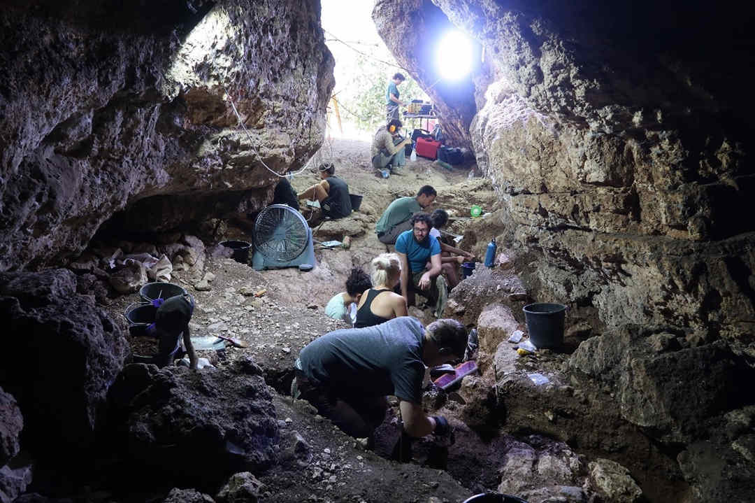 Archaeological cave excavations