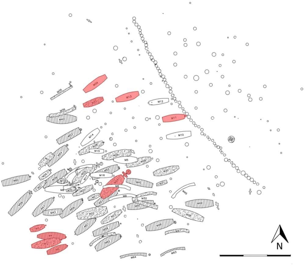 Map of grave sites