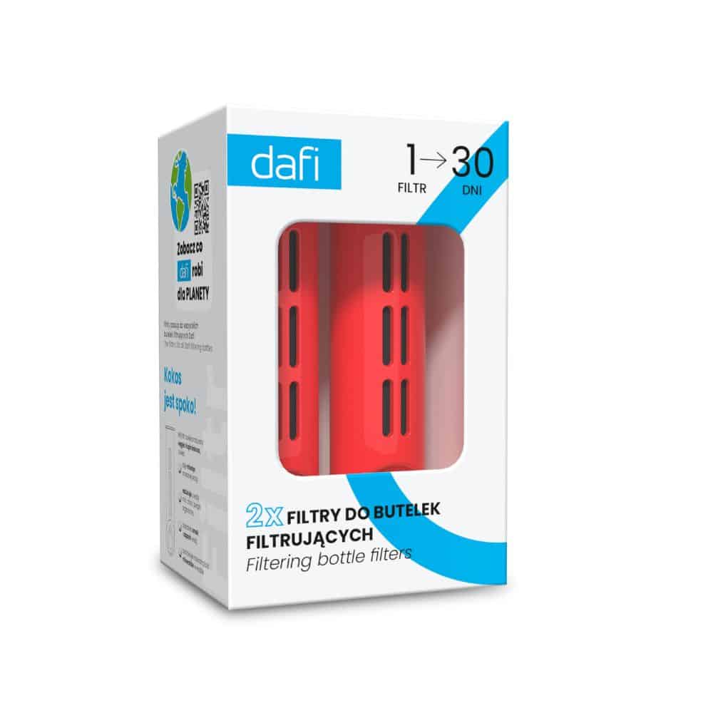 Комплект 2 червени филтъра за филтрираща бутилка Dafi SOFT и SOLID