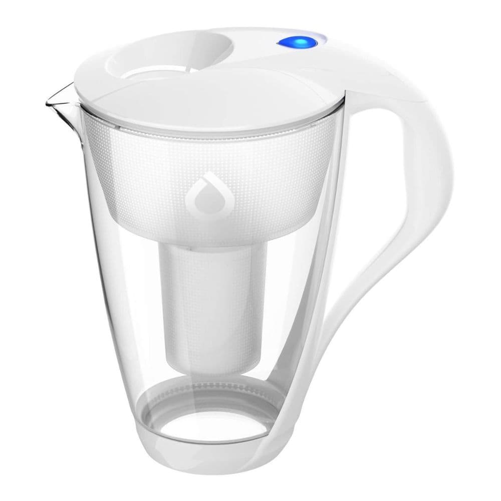 Стъклена филтрираща кана Dafi Crystal LED 2 л. classic, с филтър бял цвят dafiwater.bg
