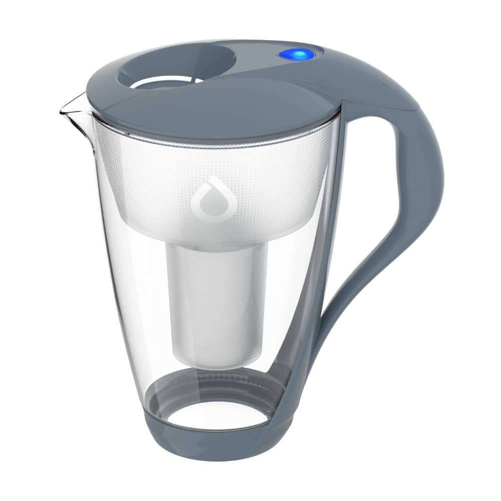 Стъклена филтрираща кана Dafi Crystal LED 2 л. classic, с филтър, стомана dafiwater.bg