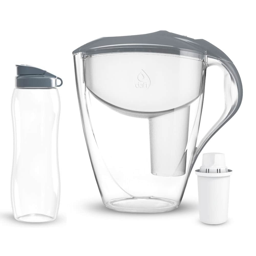 Филтрираща кана Dafi Astra 3л classic . в цвят стомана, с филтър и подарък бутилка