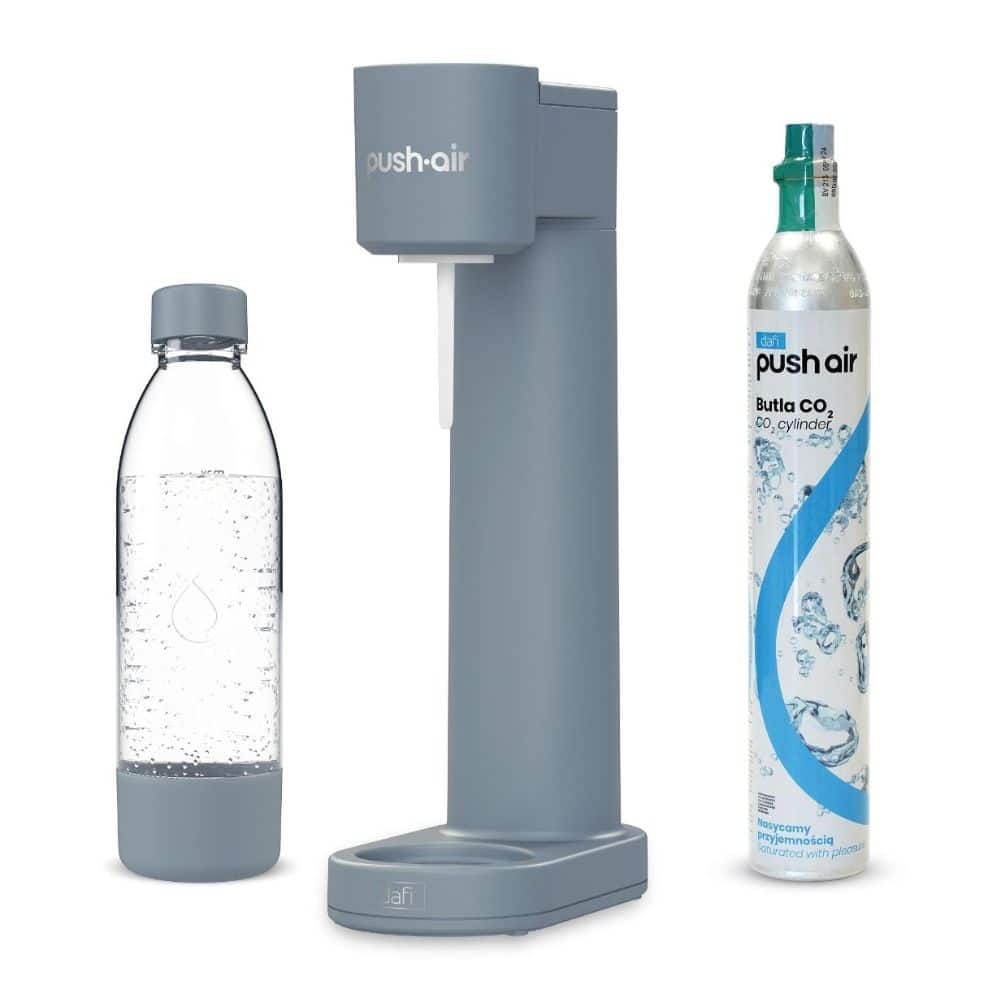 Машина за газирана вода Dafi Push Air, сива