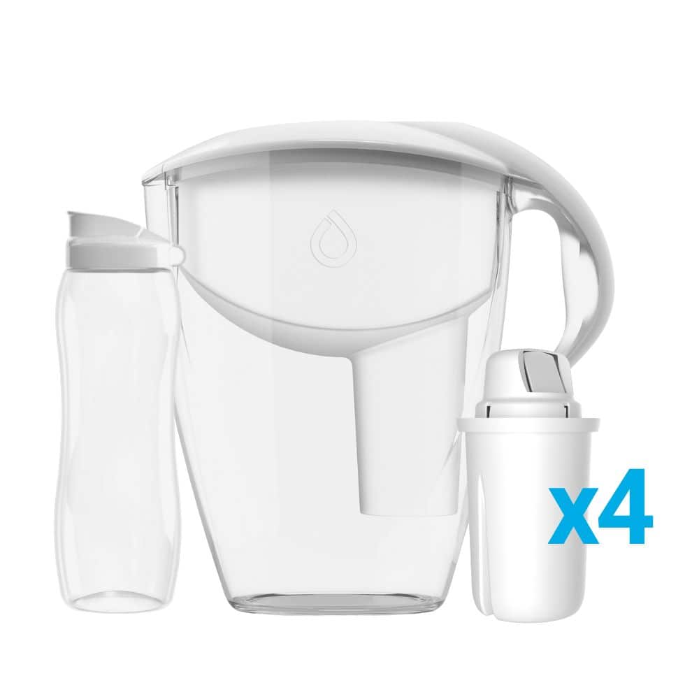 Филтрираща кана Dafi Astra 3л. classic в бял цвят, с 4 филтъра и подарък бутилка