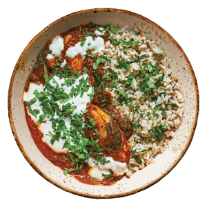 Kurczak Tikka Masala z ryżem kolendrowym