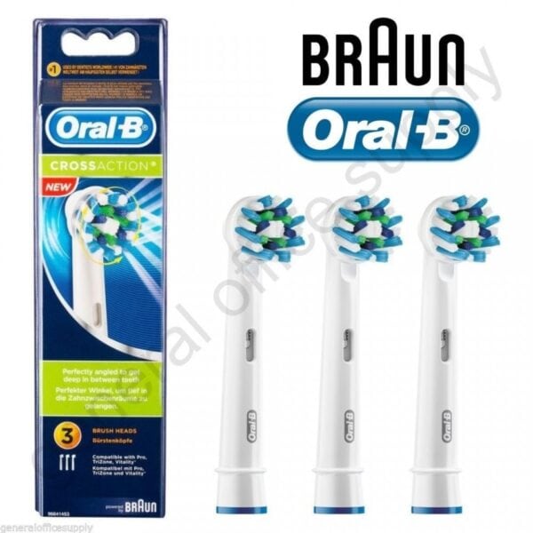 ORAL B CROSS ACTION אוראל בי - 3 ראשי מילוי חשמליים קרוס אקשן