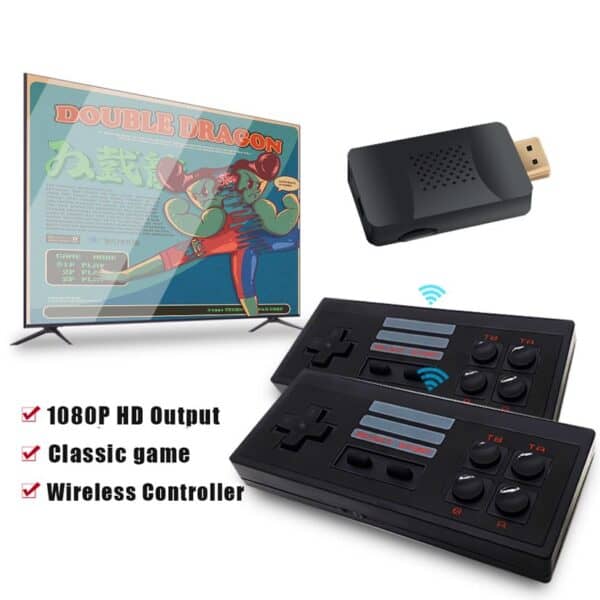 קונסולת משחקים מגאסון רטרו באיכות HD עם שלטים אלחוטיים כ- 1700 משחקים מובנים!