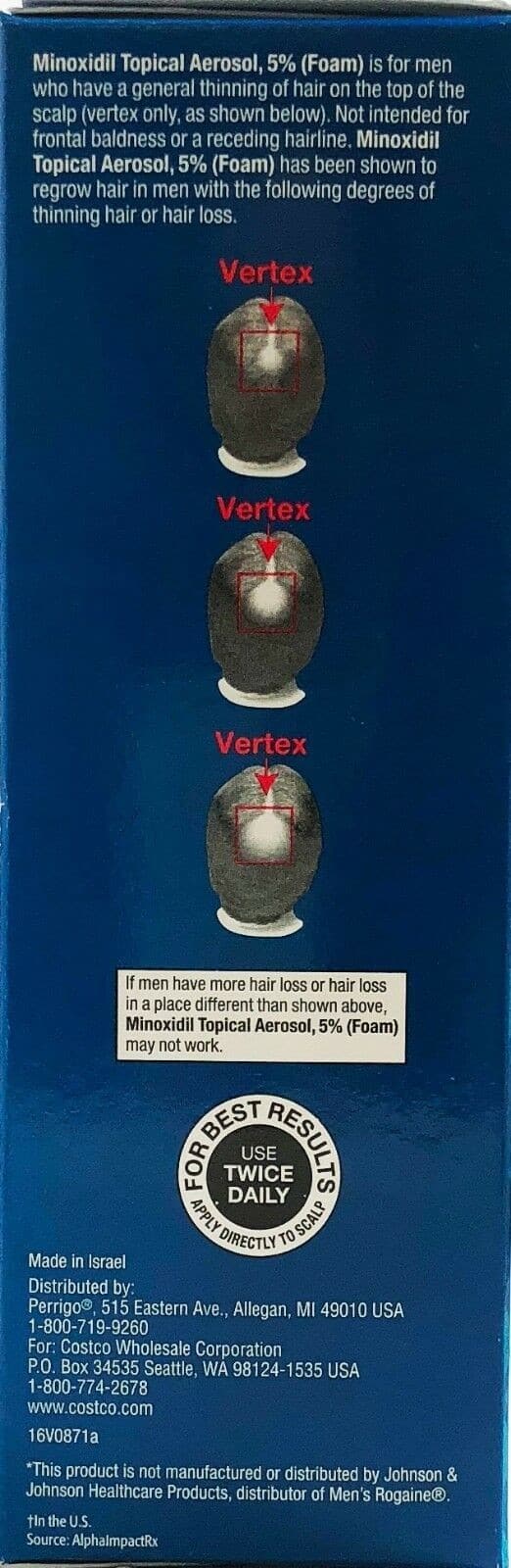 מינוקסידיל קצף 5 קירקלנד MINOXIDIL FOAM 5 KIRKLAND 4
