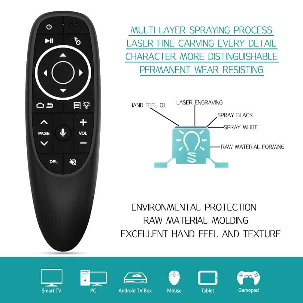 L8STAR G10 Air Mouse Voice Control with 2 4G USB Receiver Gyro Sensing Mini Wireless Smart 2