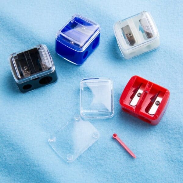 1PCs Double Hole Pencil Sharpener Classic Cosmetic Makeup Pen Sharpener Girls Gifts Korean Stationery Back To