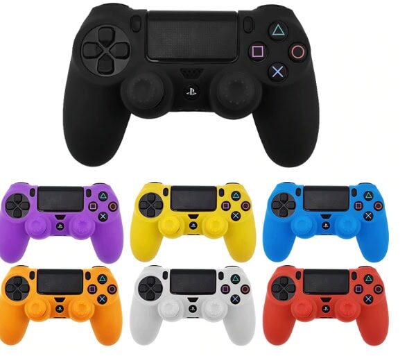כיסויים מגני סיליקון לשלטים של PS4 במגוון צבעים