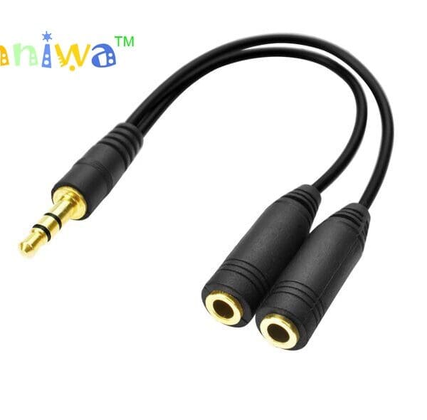 מפצל מחיבור 3.5 מ”מ זכר לשני חיבורי 3.5 מ”מ נקבה