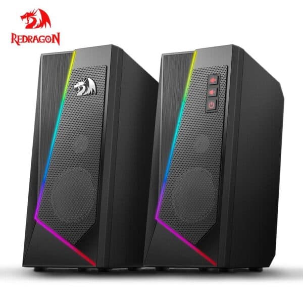 רמקולים למחשב מבית Redragon עם תאורה RGB