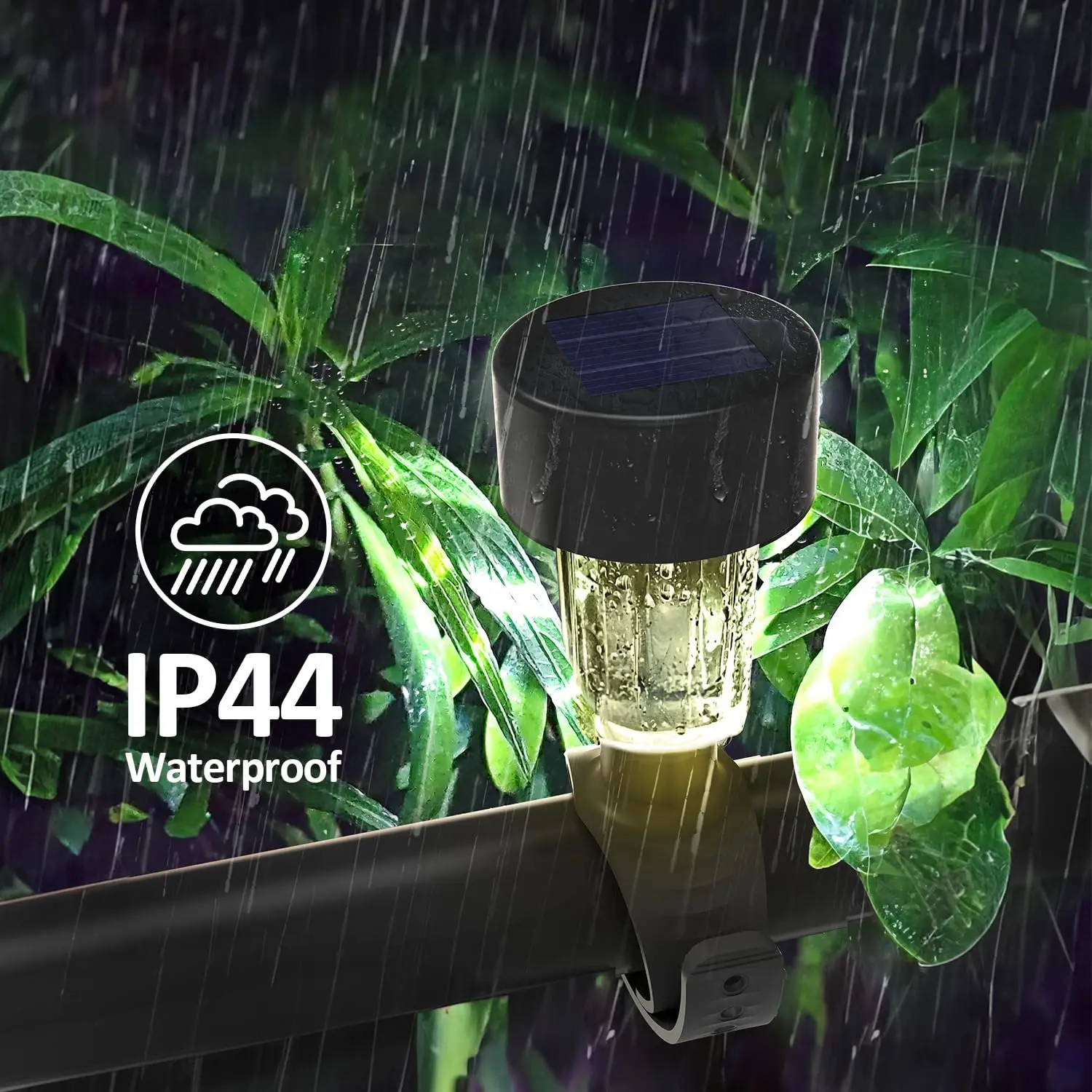 ⁦6 מנורות סולאריות לבריכה מתלבשות בקלות עם רצועה אלסטית חסינות מים עם סוללה נטענת עוצמתית⁩ – תמונה ⁦5⁩