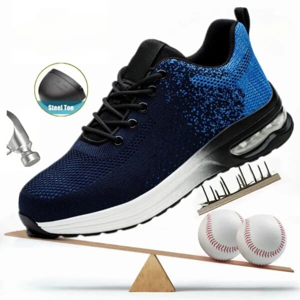 נעלי עבודה ספורטיביות חזקות במיוחד הכוללות ראש פלדה