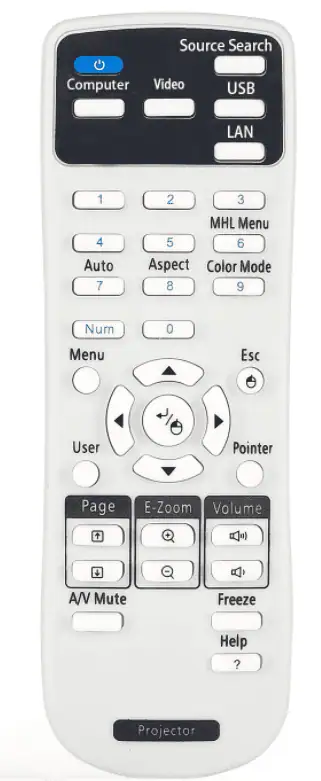 ⁦שלט לפרוג'קטור מקרן EPSON⁩ – תמונה ⁦2⁩