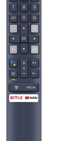 שלט אוניברסלי לטלויזיה חכמה טיסיאל TCL SMART TV