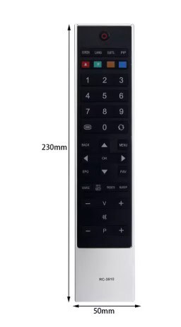 ⁦שלט רחוק תואם לטלוויזיות טושיבה Toshiba TV Smart RC-3910⁩ – תמונה ⁦3⁩