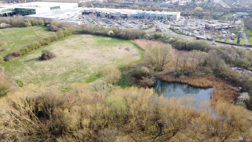 Before beavers: Paradise Fields from the air (Photo credit: James Morton)