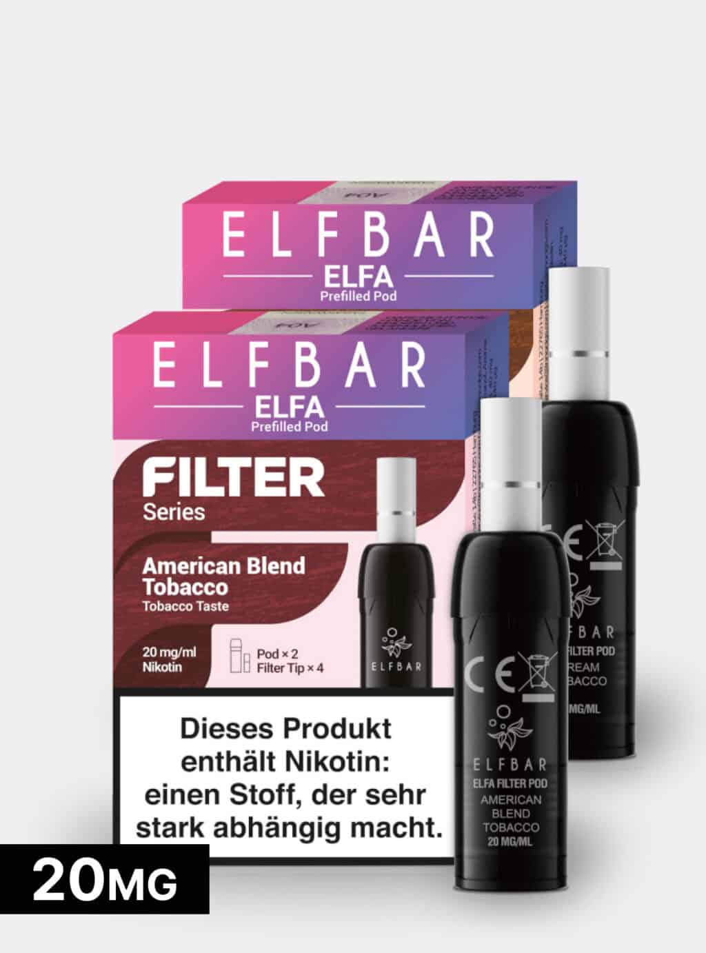 ELFBAR Pods Filter Series American Blend Tobacco und Cream Tobacco