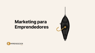 Señuelo de pesca con anzuelo y una diana, portada sobre marketing para emprendedores