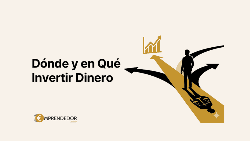 Ilustración de una persona en una encrucijada decidiendo dónde y en qué invertir su dinero