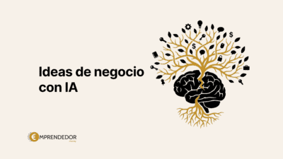 Ideas de negocio con IA representadas como un árbol de oportunidades emprendedoras