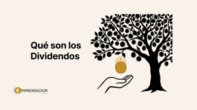 Qué son los dividendos: ilustración de un árbol que da monedas como dividendos sobre una mano abierta