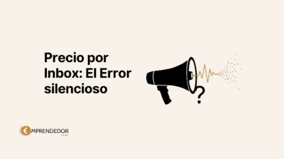 Megáfono con onda sonora que se desvanece y signo de interrogación, representando el error del precio por inbox en publicaciones de venta