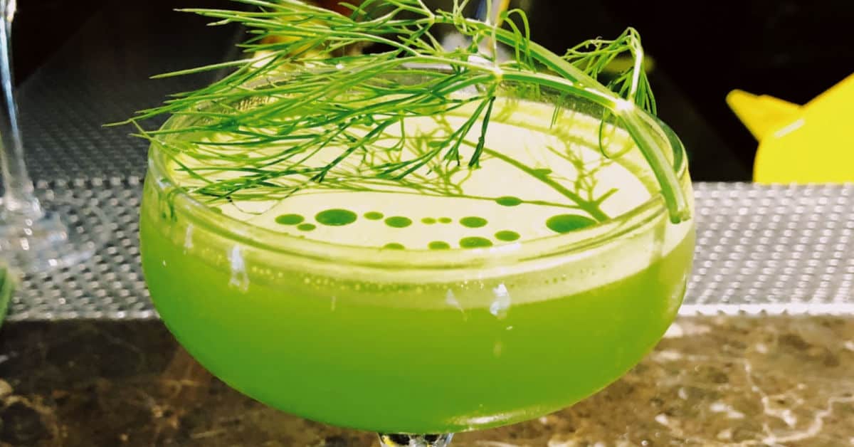 The Dillagin cocktail at Apotek in Reykjavik Iceland