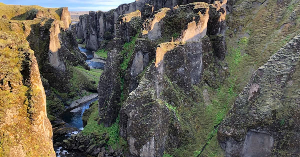 The Fjaðrárgljúfur Canyon in Iceland