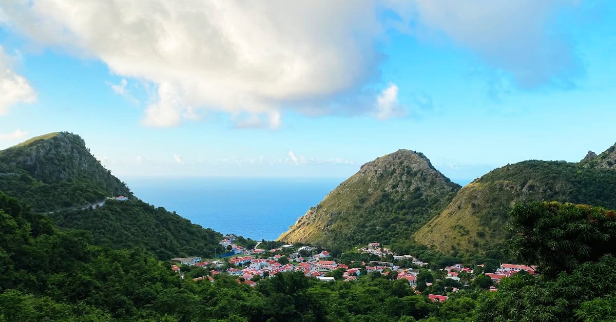 View from the Queens Garden Resort on Saba Island