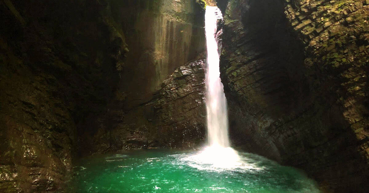 Enchanting Kozjak Waterfall in Kobarid