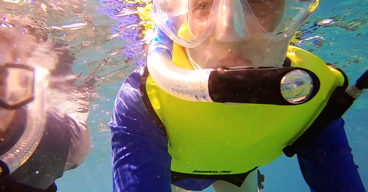 Snorkeling with a Scubapro Snorkel Vest at Trunk Bay in St. John