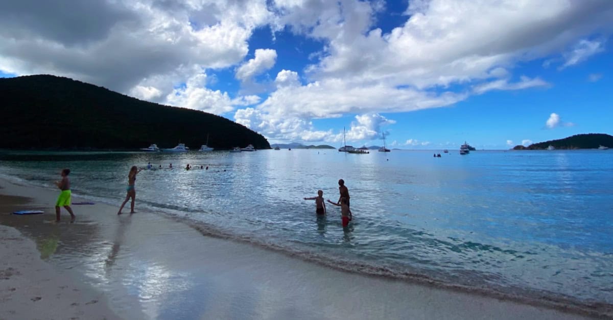 Maho Bay beach in St. John US Virgin Islands