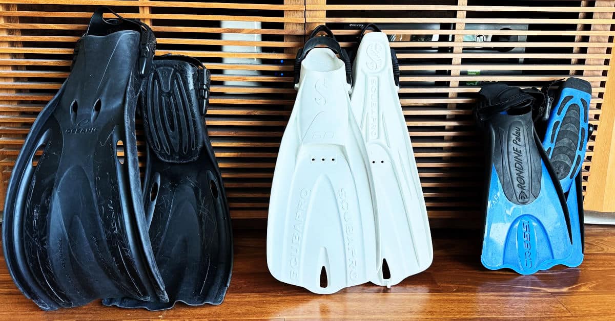 Scuba diving vs snorkeling fins comparison
