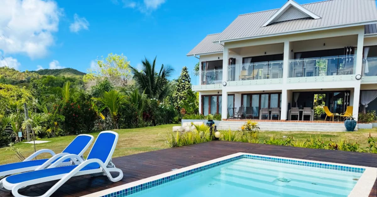 Terrase sur Lazio vacation rental and pool in Praslin Seychelles