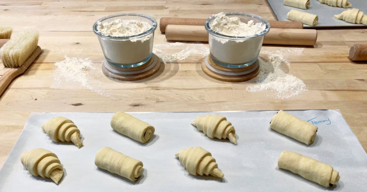Making croissants at Maison Fleuret in Paris