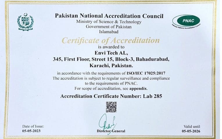 Envi Tech AL Achieves Best ISO/IEC 17025:2017 Certificate