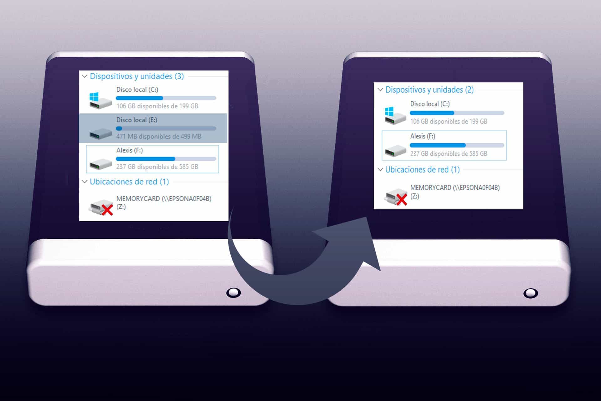 Ocultar Unidades Discos Windows CMD
