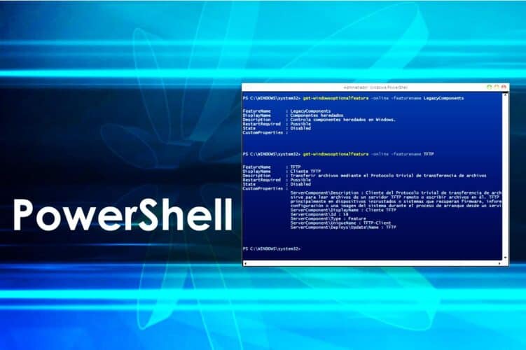 PowerShell Características Windows
