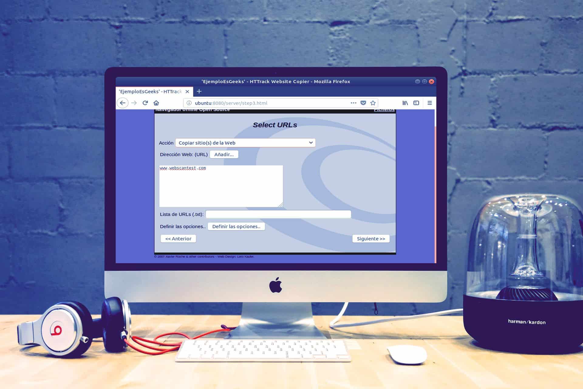 Cómo clonar un sitio web con httrack