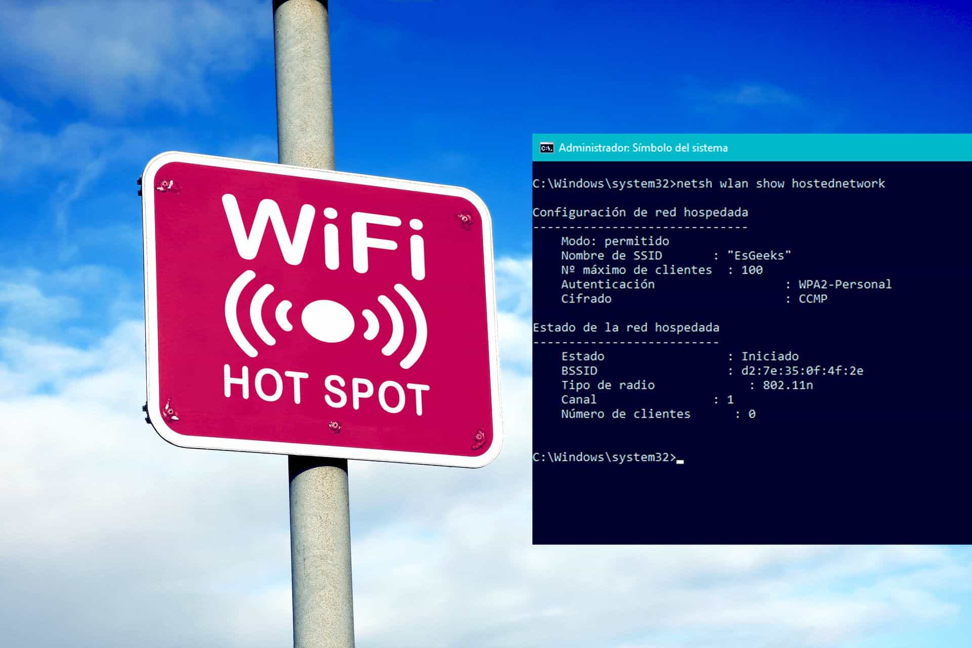 Cómo crear punto de acceso WiFi en Windows 10