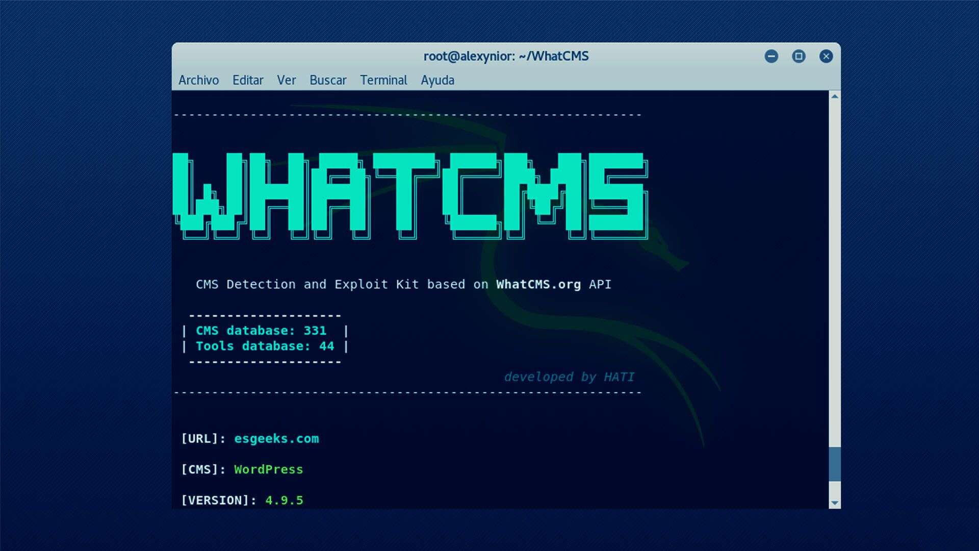 Detección de CMS y Kits de explotación con WhatCMS