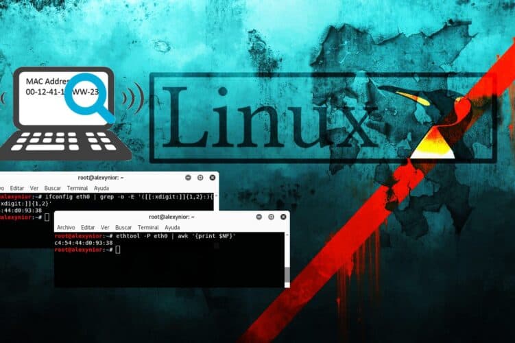 Comandos en terminal para dirección MAC en Linux